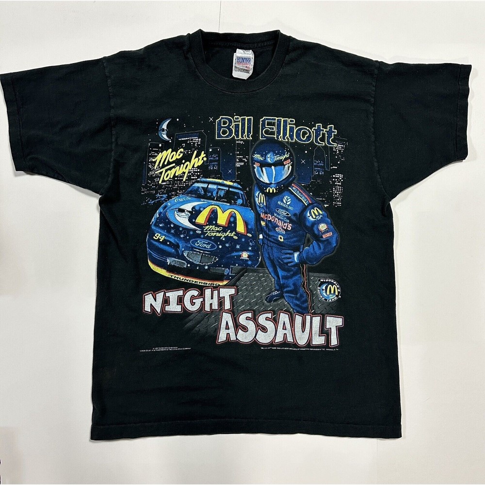 Bill Elliott McDonalds Racing "Night Assault" T-Shirt Black XL